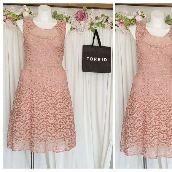 Torrid Lace Metallic Party Size 12 Lace 33% Cotton - Picture 3 of 7